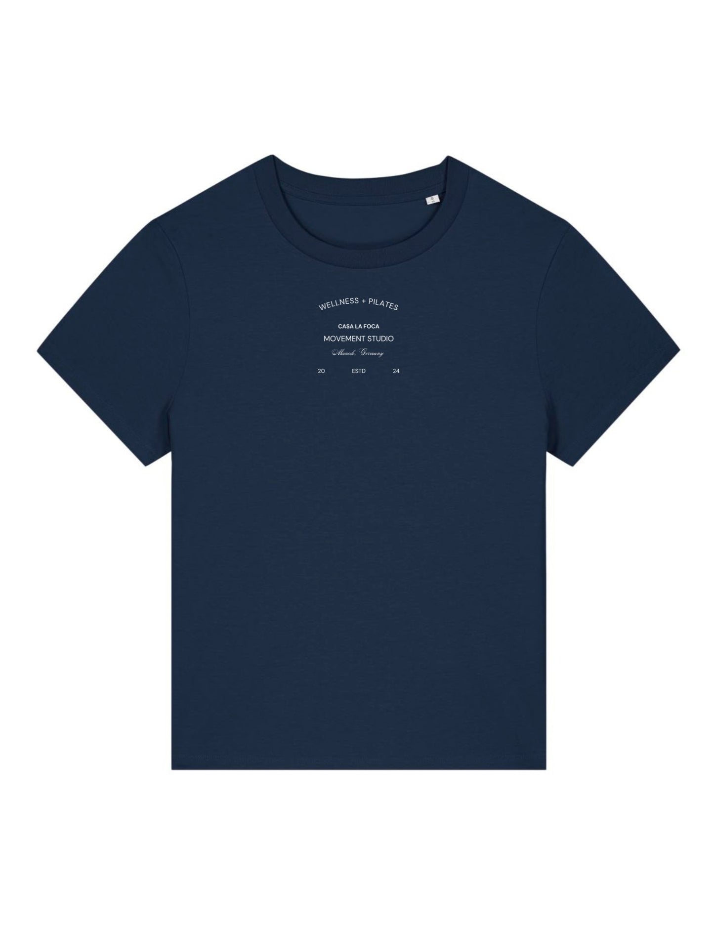 Pilates Tshirt aus Bio-Baumwolle in Blau - CASA LA FOCA