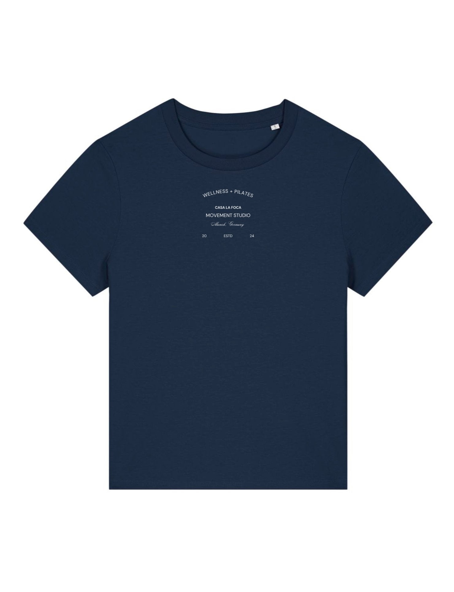 Pilates Tshirt aus Bio-Baumwolle in Blau - CASA LA FOCA